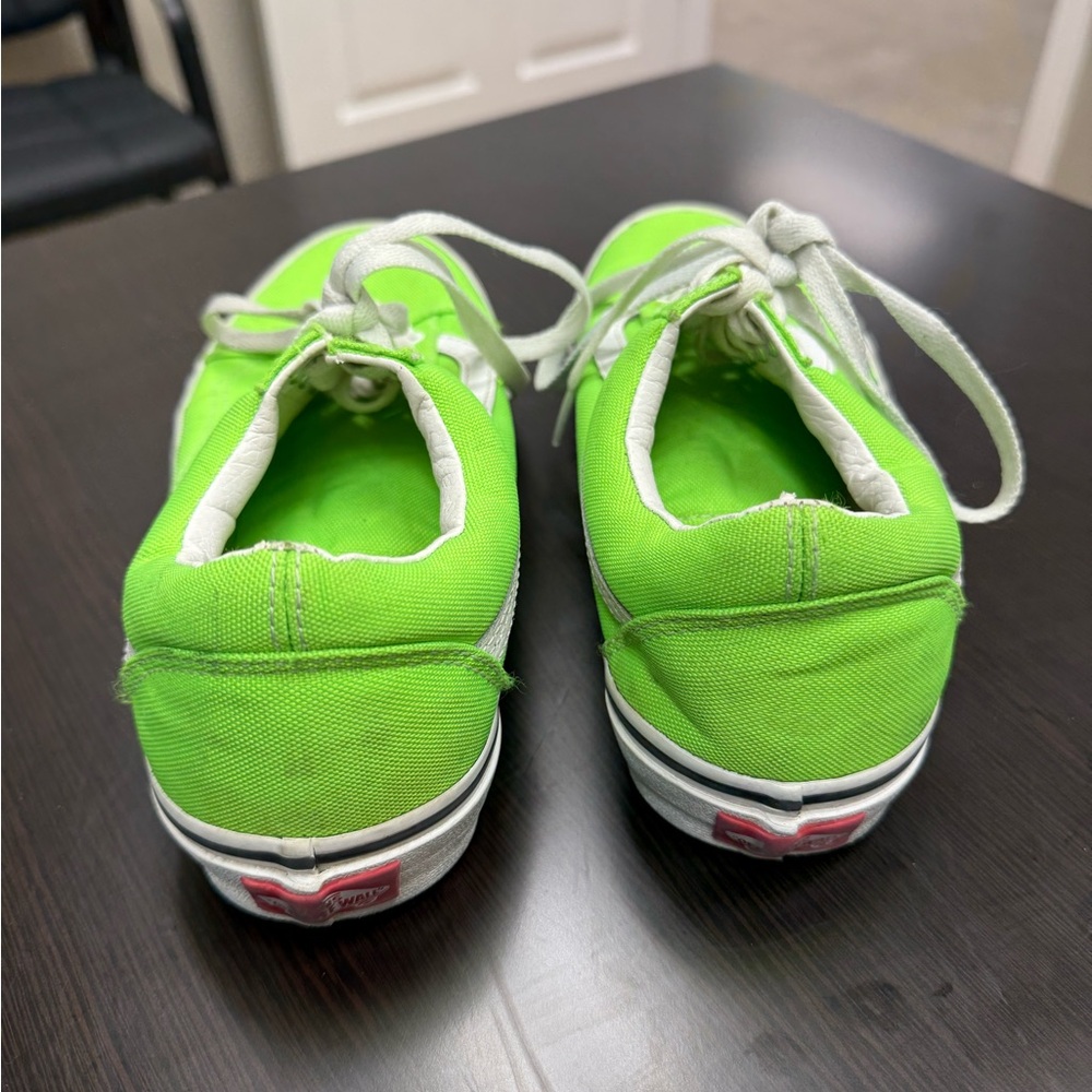 🖤 Vans Old Skool Vibrant Green Canvas Sneakers size 8 - Picture 4 of 5